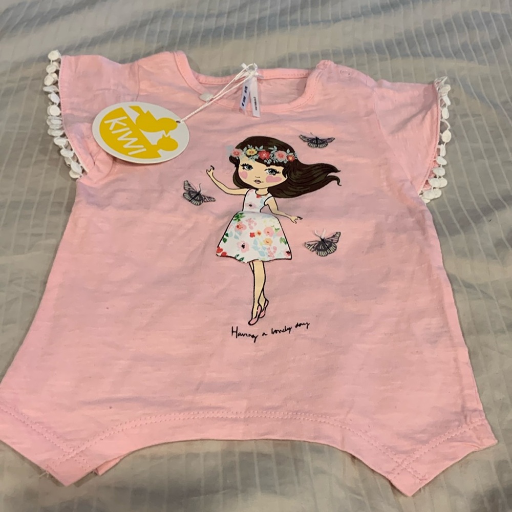 New pink top sz 6-12